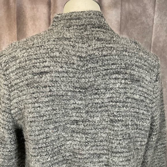 LOU & GRAY Women’s Gray Boucle Open Wool Blend Jacket - Size Small - Picture 4 of 11